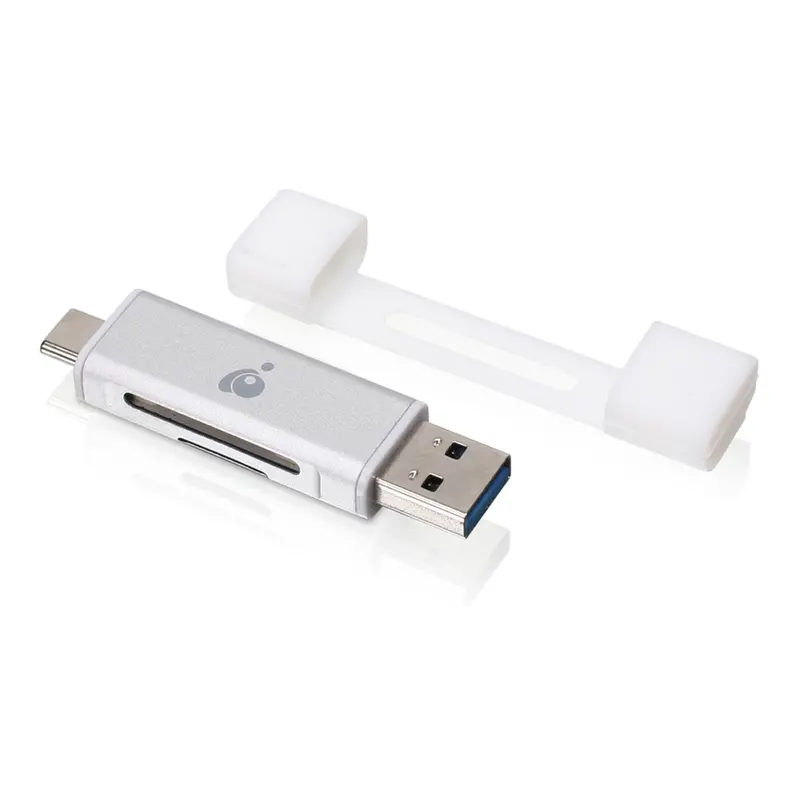 Iogear Gfr3C12 Dual-Slot Usb-C Mobile Card Reader/Writer For Sd And Microsd Cards 1