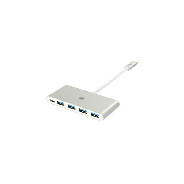 Iogear Guh3C4Pd Usb-C To 4-Port Usb-A Hub With 60W Power Delivery Pass-Through 1