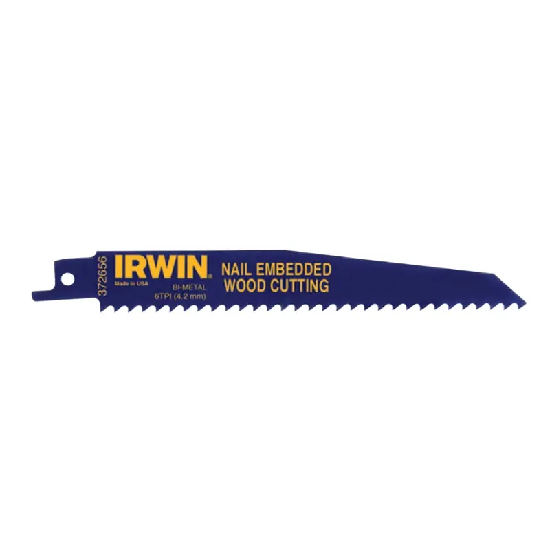 Irwin 6-Inch Reciprocating Saw Blade – 6 Tpi For Fast Rough Cuts 1