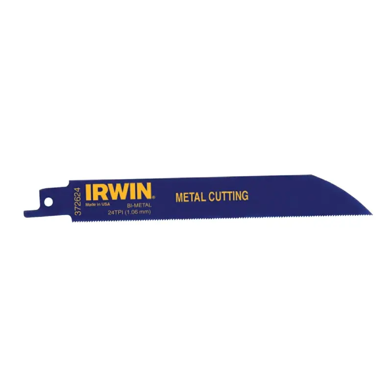 Irwin 6" × 3/4" Fine-Tooth Reciprocating Blade – 24 Tpi, 5-Pack 1