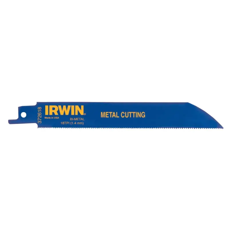 Irwin 6" × 3/4" Medium-Tooth Reciprocating Blade – 18 Tpi, 5-Pack 1