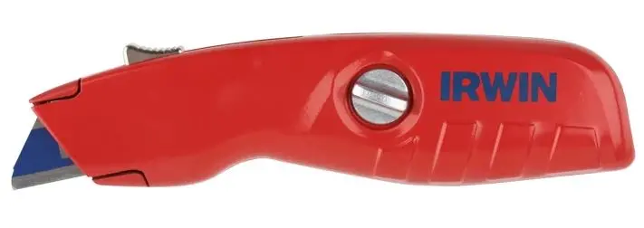 Irwin Self-Retracting Safety Utility Knife – Red Handle (Model 10505822) 1