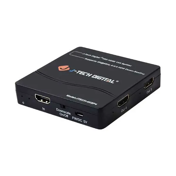 J-Tech Digital 1X4 Hdmi Splitter With Multi-Resolution Support (Jtech-4Ksp4) 1