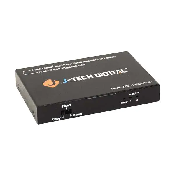 J-Tech Digital Jtech-18Gsp12M Hdmi 2.0 Splitter – 1X2 With Advanced Scaler & Multi-Format Output 1