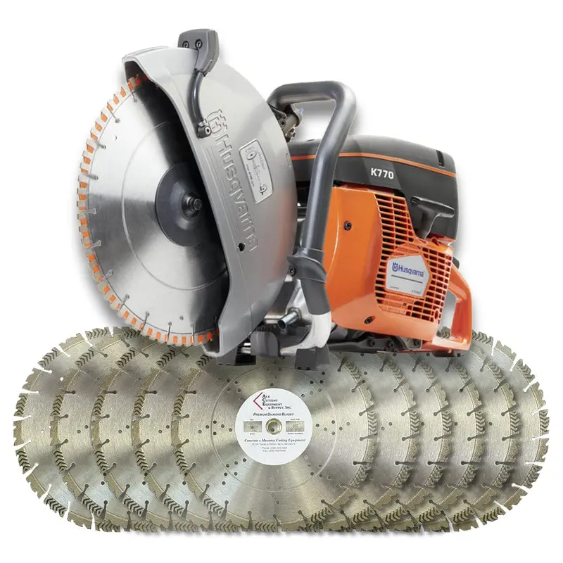 K770 Concrete Saw Bundle – Includes 10 Replacement Blades 1
