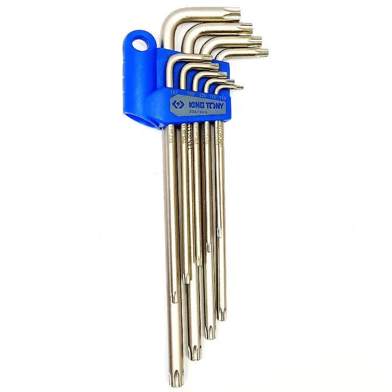 King Tony 20419Pr 9-Piece Star L-Wrench Set – T10 To T50 Torx Sizes 1