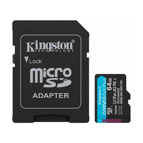 Kingston Canvas Go! Plus Microsdxc Card – 64Gb, Uhs-I U3, V30, Class 10 (Sdcg4/64Gb) 1