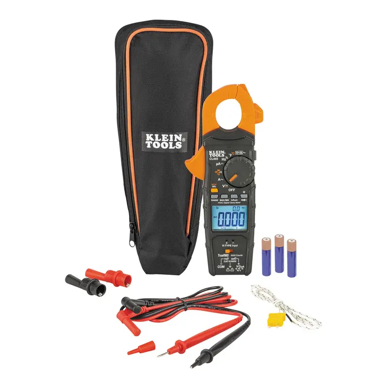Klein Tools Cl445 Hvac Clamp Meter – True Rms, Temperature, And Current Measurement 1