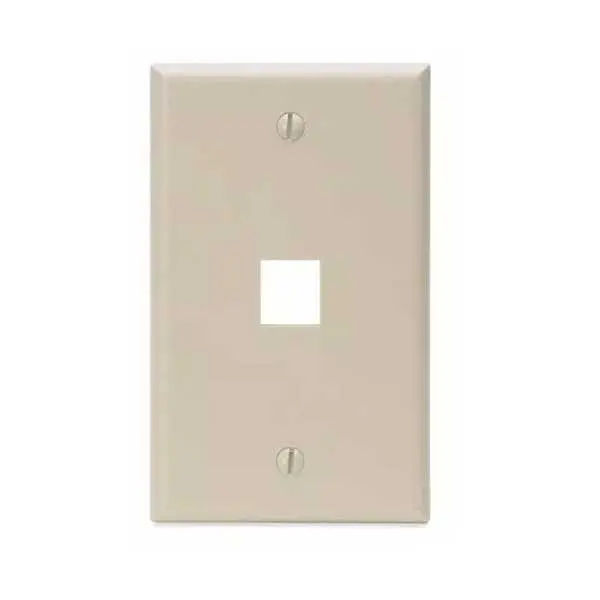 Leviton 41080-1Ip Ivory Single-Port Quickport Keystone Wallplate 1