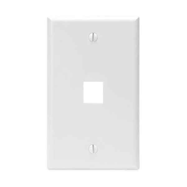 Leviton 41080-1Wp White Single-Port Quickport Keystone Wallplate 1