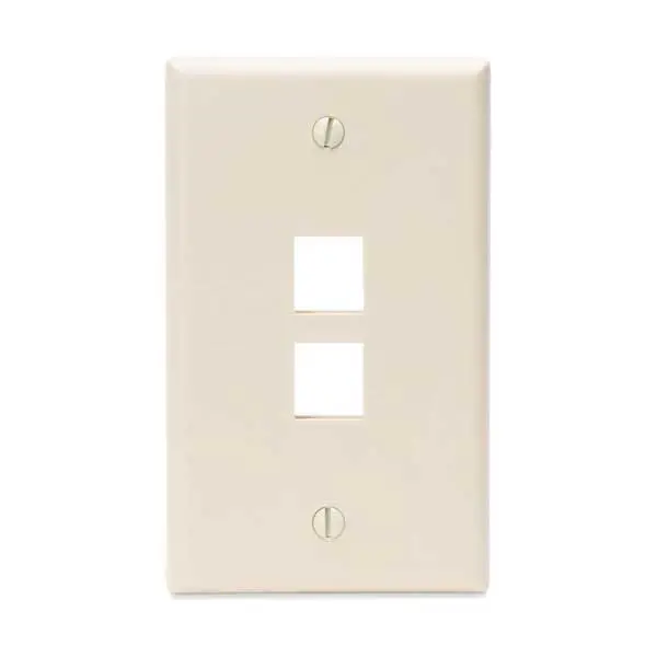 Leviton 41080-2Ip Ivory 2-Port Quickport Keystone Wallplate 1