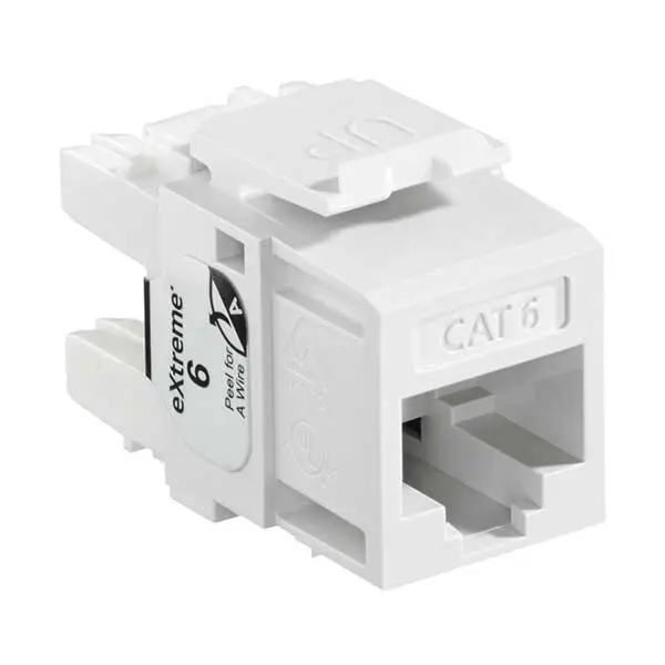 Leviton 61110-Rw6 White Cat6 Quickport Modular Jack 1