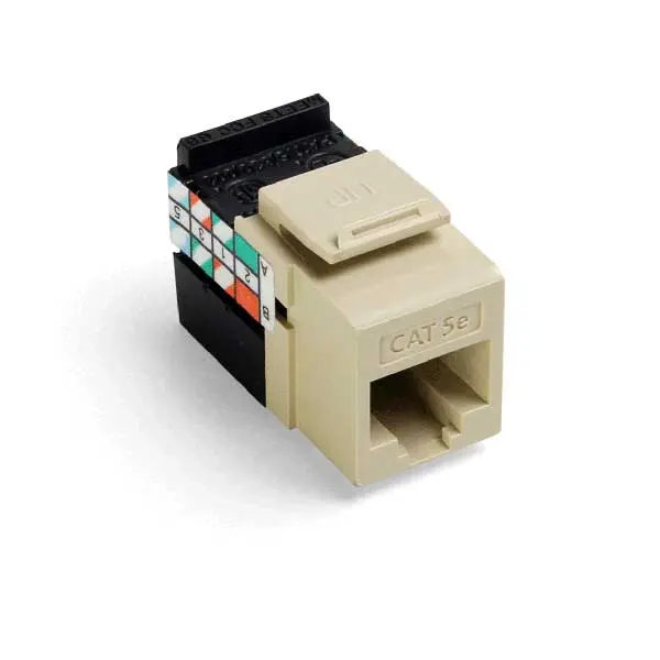 Leviton Gigamax Cat 5E Quickport Jack — Ivory (5G108-Ri5) 1