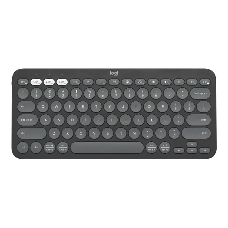 Logitech K380S Pebble Keys 2 Multi-Device Bluetooth Keyboard – Graphite, Compact Wireless Design 1
