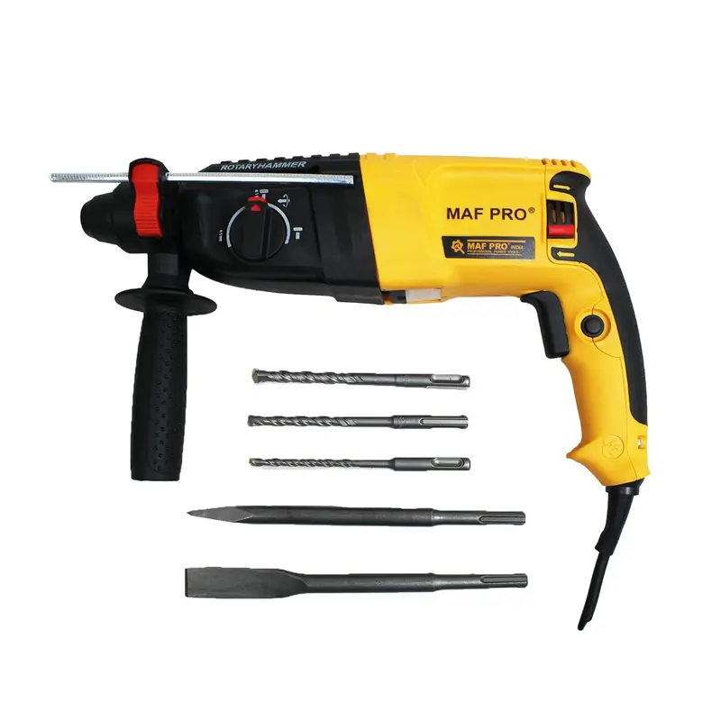 Maf Pro 850W Heavy-Duty Rotary Hammer Drill – 900 Rpm, 4000 Bpm, 26Mm Capacity For Concrete, Metal & Wood 1