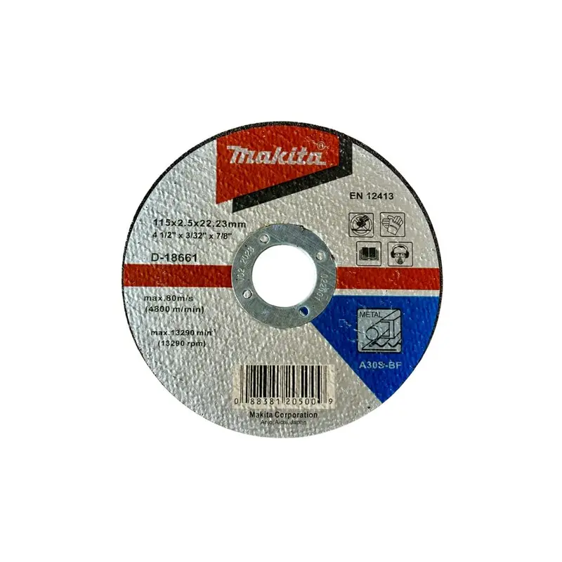 Makita D-18661 – 115 Mm × 2.5 Mm Cut-Off Wheel For Angle Grinders | A30S 1