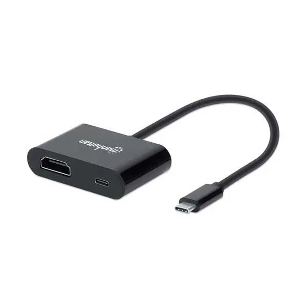 Manhattan 153416 Usb-C To Hdmi Adapter – 4K Uhd Video Output With Charging Support 1