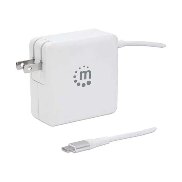 Manhattan 180245 60W Usb-C Wall Charger — Integrated Usb-A Port For Dual-Device Charging 1