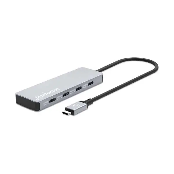 Manhattan 4-Port 10Gbps Usb-C Hub – High-Speed Data Transfer Only 1