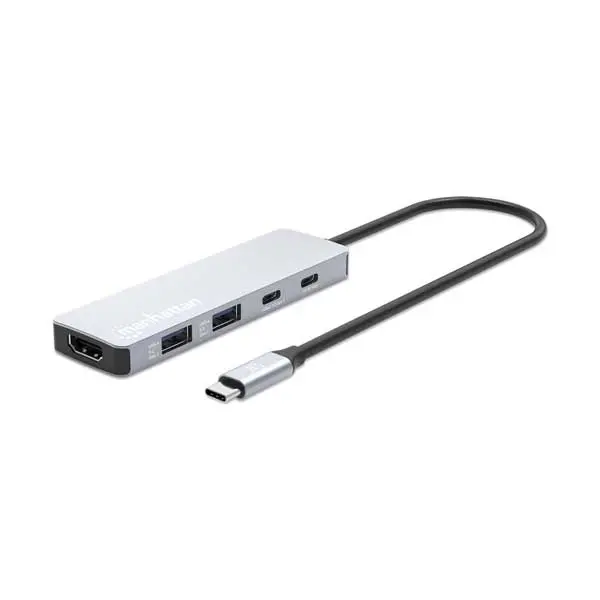 Manhattan 5-In-1 Usb-C Dock – 4K Hdmi, 100W Power Delivery, Multiport Hub 1