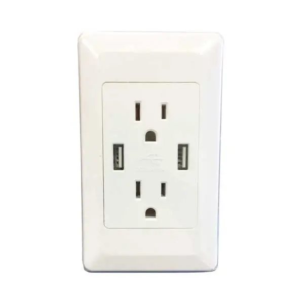 Masterplug Usb Multi-Socket Wall Adapter With Integrated Outlets 1