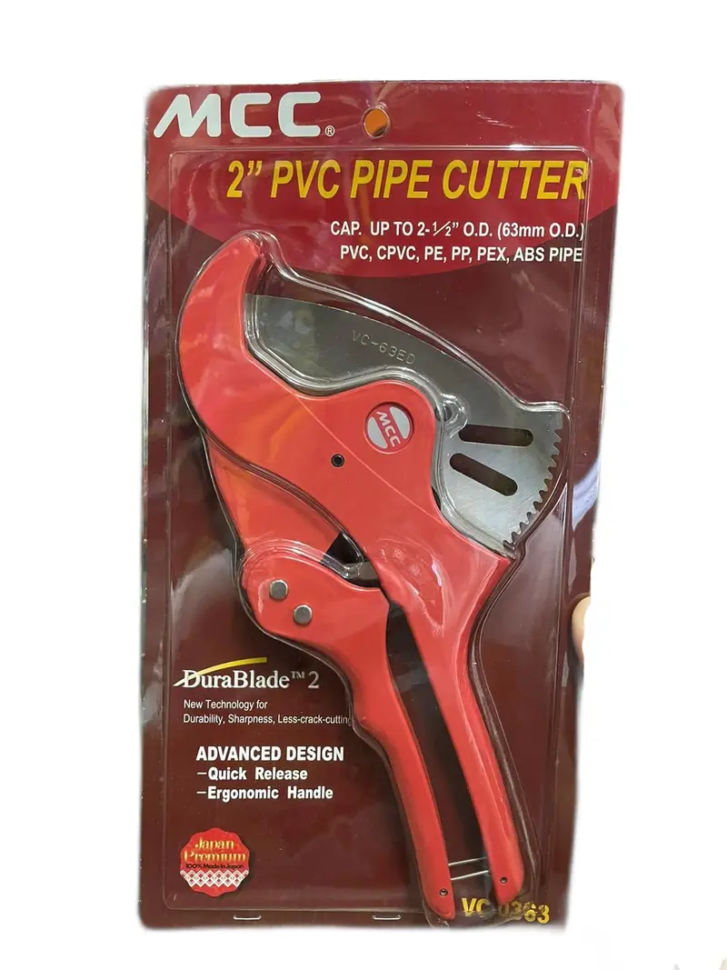 Mcc 2-Inch Pvc Pipe Cutter – Ratcheting Design For Clean Cuts | Mcc-Vc-0363 1