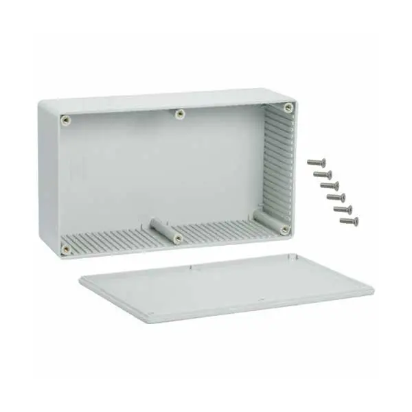 Medium-Sized Gray Abs Project Enclosure (7.5" × 4.3" × 2.2") 1
