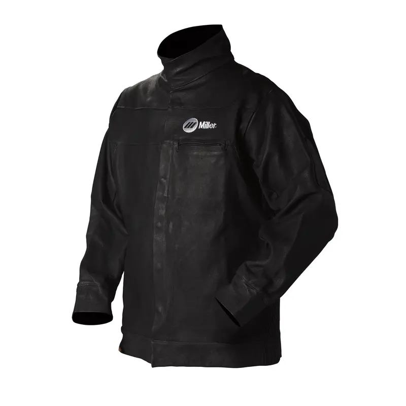 Miller Premium Leather Welding Jacket – Flame-Resistant Design 1