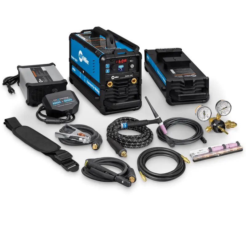 Miller Venture 150 T Battery-Powered Tig Welder Bundle: Charger, Tig Kit + Spare Battery – 951000257 1