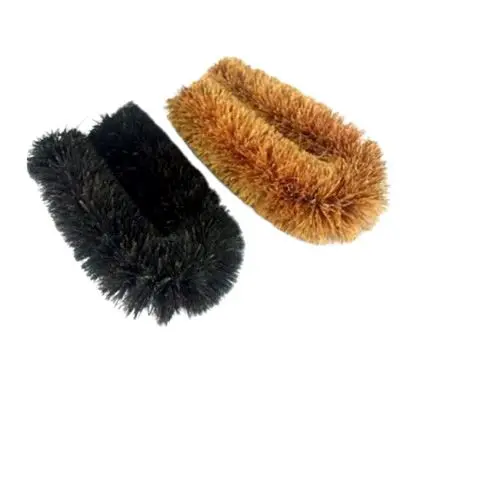 Natural Coconut Fiber Cleaning Brush – 6" Stiff Bristles, Random Black/Brown Finish | Brush-Black 1