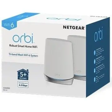 Netgear Orbi Rbk752 Mesh System – Tri-Band Ax4200 Wifi 6 Whole-Home Coverage With Router + Satellite 1