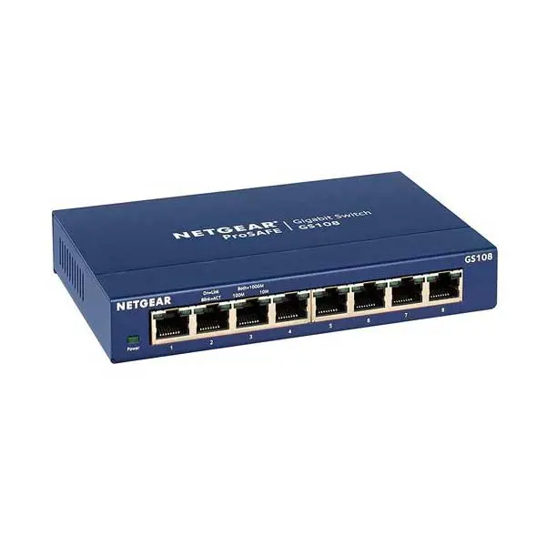 Netgear Prosafe Gs108 – 8-Port Gigabit Unmanaged Desktop Switch (400Nas) 1