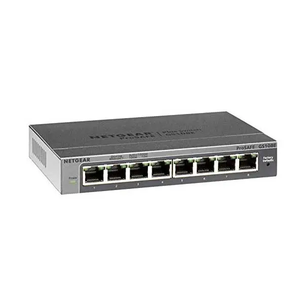 Netgear Prosafe Plus Gs108E – 8-Port Gigabit Web-Managed Switch (300Nas) 1