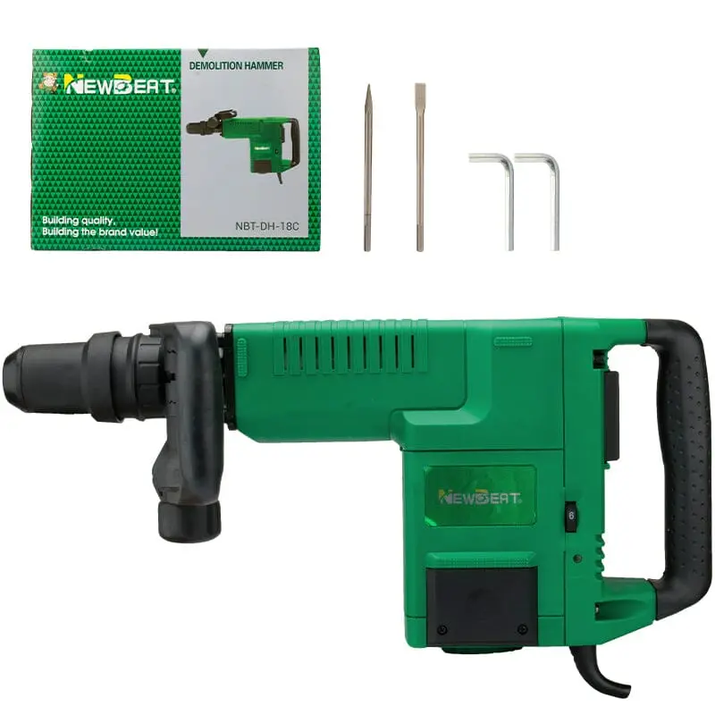 Newbeat 1500W Heavy-Duty Demolition Hammer – High-Impact Breaker For Concrete (Model Nbt-Dh-18C) 1