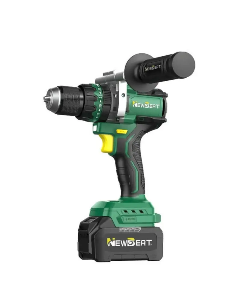 Newbeat Nbt-Cid-21H-Bl160 21V Cordless Impact Drill – 1/2", 160 N·M, W/ 2 Batteries & Charger 1
