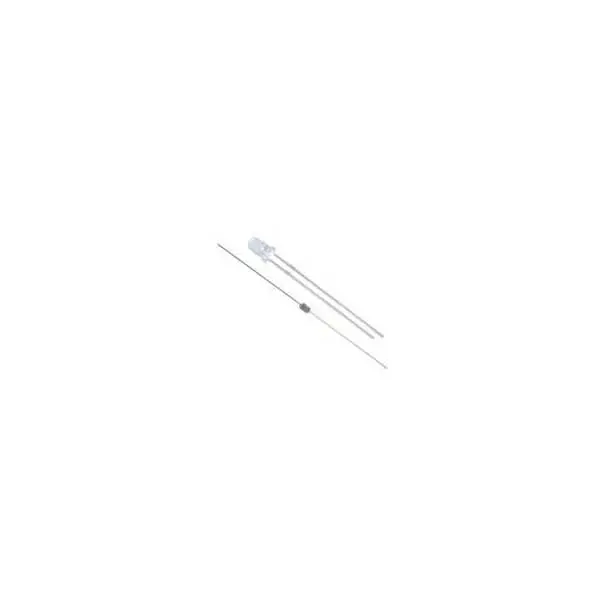 Nte 3Mm Red Water-Clear Led Indicators With 220Ω 1/8W Resistors (25-Pack) 1