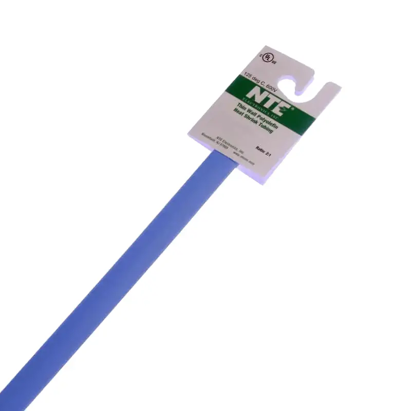 Nte 47-21148-Bl: 1.5-Inch Blue Thin-Wall Heat Shrink Tubing (2:1, 4 Feet) 1