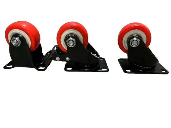 Orange Pu Castor Wheel – 2.5-Inch Diameter, 65 Kg Load Capacity | C-Pu065 1