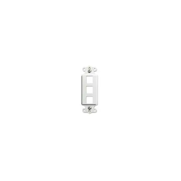 Philmore 3-Port White Keystone Wallplate Insert – Single-Gang Flush Mount 1
