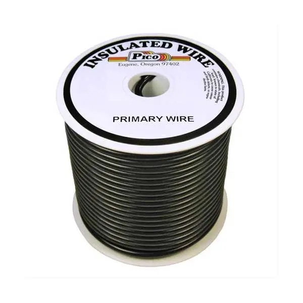 Pico Wiring 81223C – 40Ft Spool Of 22 Awg Black Stranded Pvc Electrical Wire 1