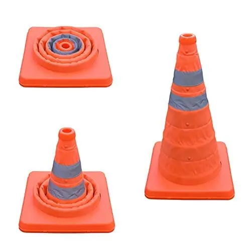 Portable Collapsible Safety Cone – Lightweight Traffic Hazard Marker 1