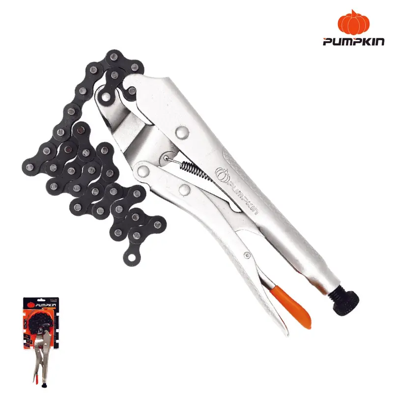 Pumpkin 19-Inch Chain Clamp Pliers – Heavy-Duty Pipe & Cable Bundling Tool (6 Per Box) 1