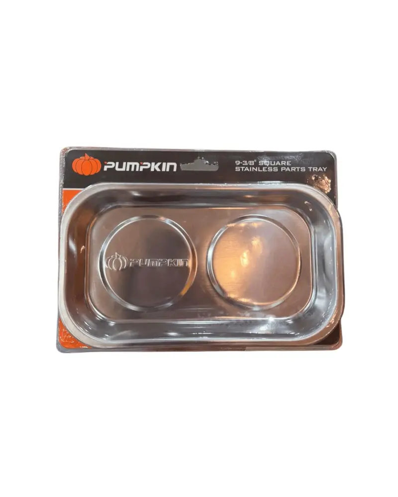 Pumpkin 9-Inch Rectangular Stainless Magnetic Parts Tray – Corrosion-Resistant Design 1