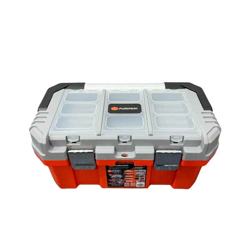 Pumpkin Heavy-Duty 18-Inch Plastic Tool Box With Aluminum Handle | Pm20868 1