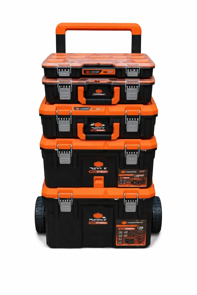 Pumpkin Heavy-Duty Ip65-Rated Multi-Tier Stacking Storage Box With Auto-Locking Mechanism 1