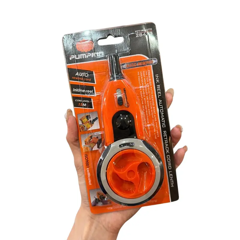 Pumpkin Pm28413 Auto-Retracting Ink Reel Tape – 15-Meter Self-Coiling Measuring Line | Quick-Release Design (6 Pcs) 1