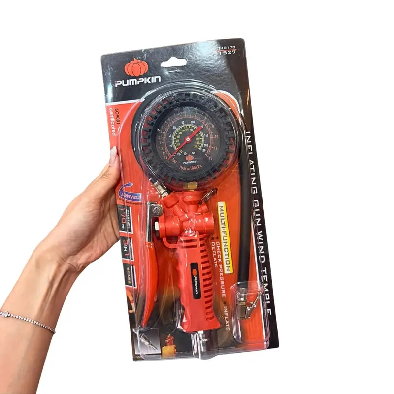 Pumpkin Pm31527 High-Pressure 170 Psi Tire Inflation Gun With Pressure Gauge | Industrial-Grade Air Valve (15 Pcs) 1