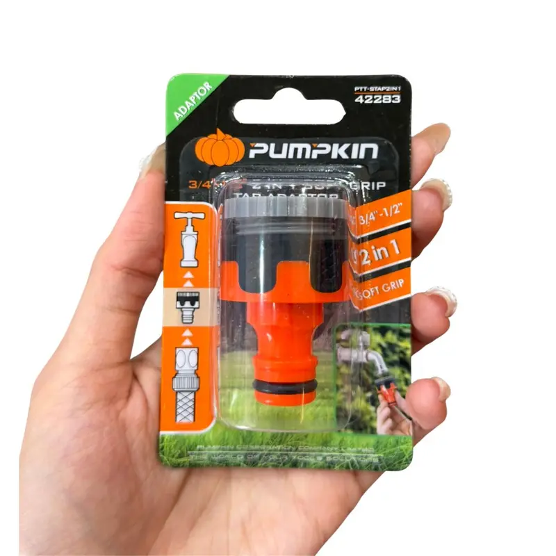 Pumpkin Pm42283 Bsp Threaded Tap Adapter – 1/2" To 3/4" Rubber-Covered Fitting | Bulk Pack (50 Pcs) 1