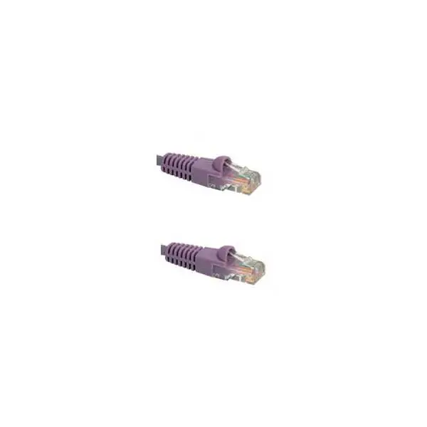 Purple Cat5E Booted Ethernet Patch Cable – 14 Foot Organized Lan Cable 1
