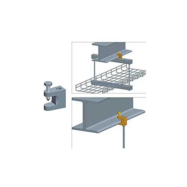Quest Ct0016-03 I-Beam Mounting Clip – Zinc-Coated Cable Tray Hardware 1